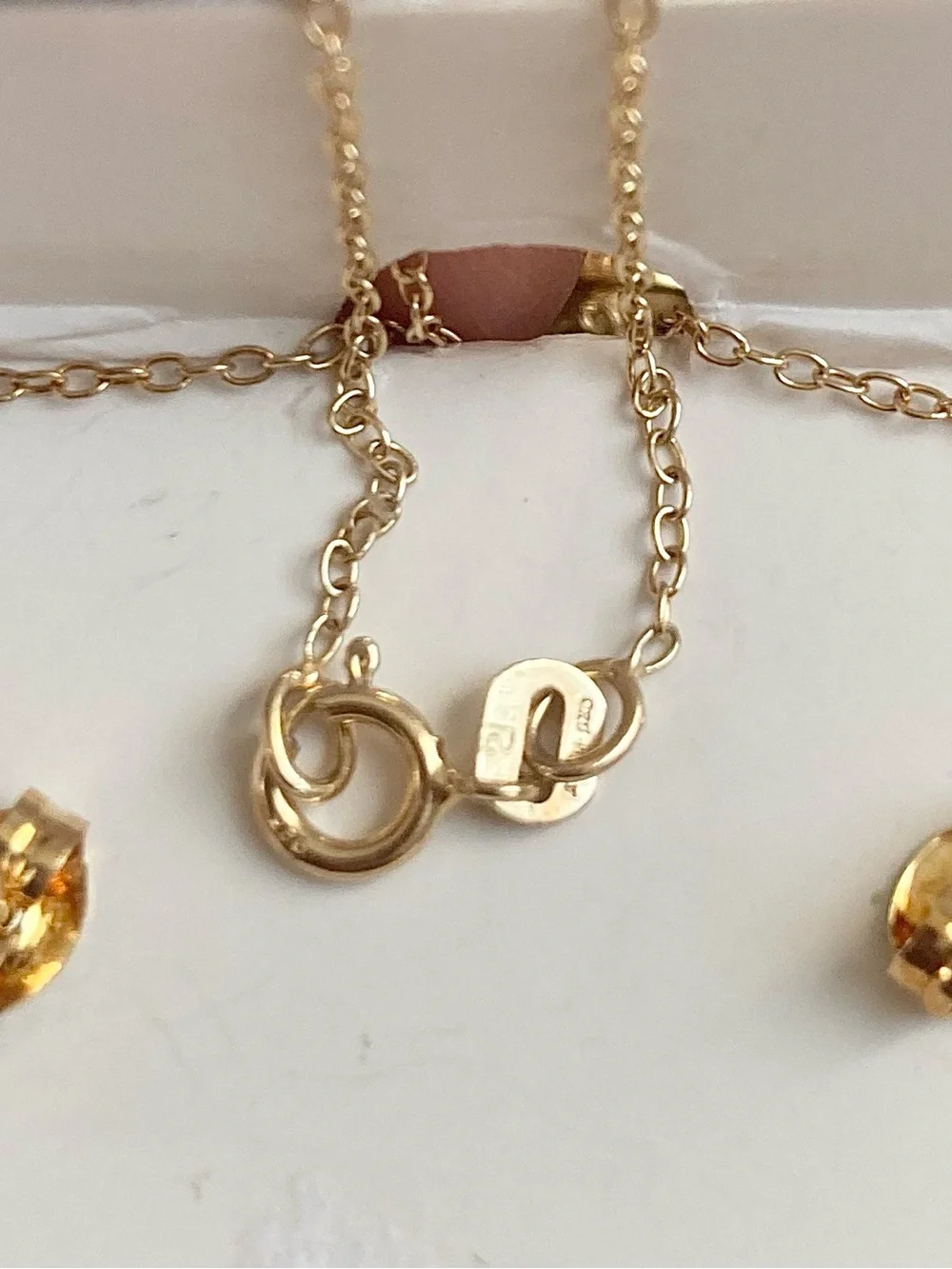 Macy's Women’s Purple Teardrop Necklace and Stud Earrings Set